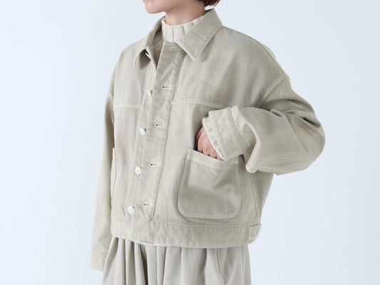 綿デニム トラッカージャケット