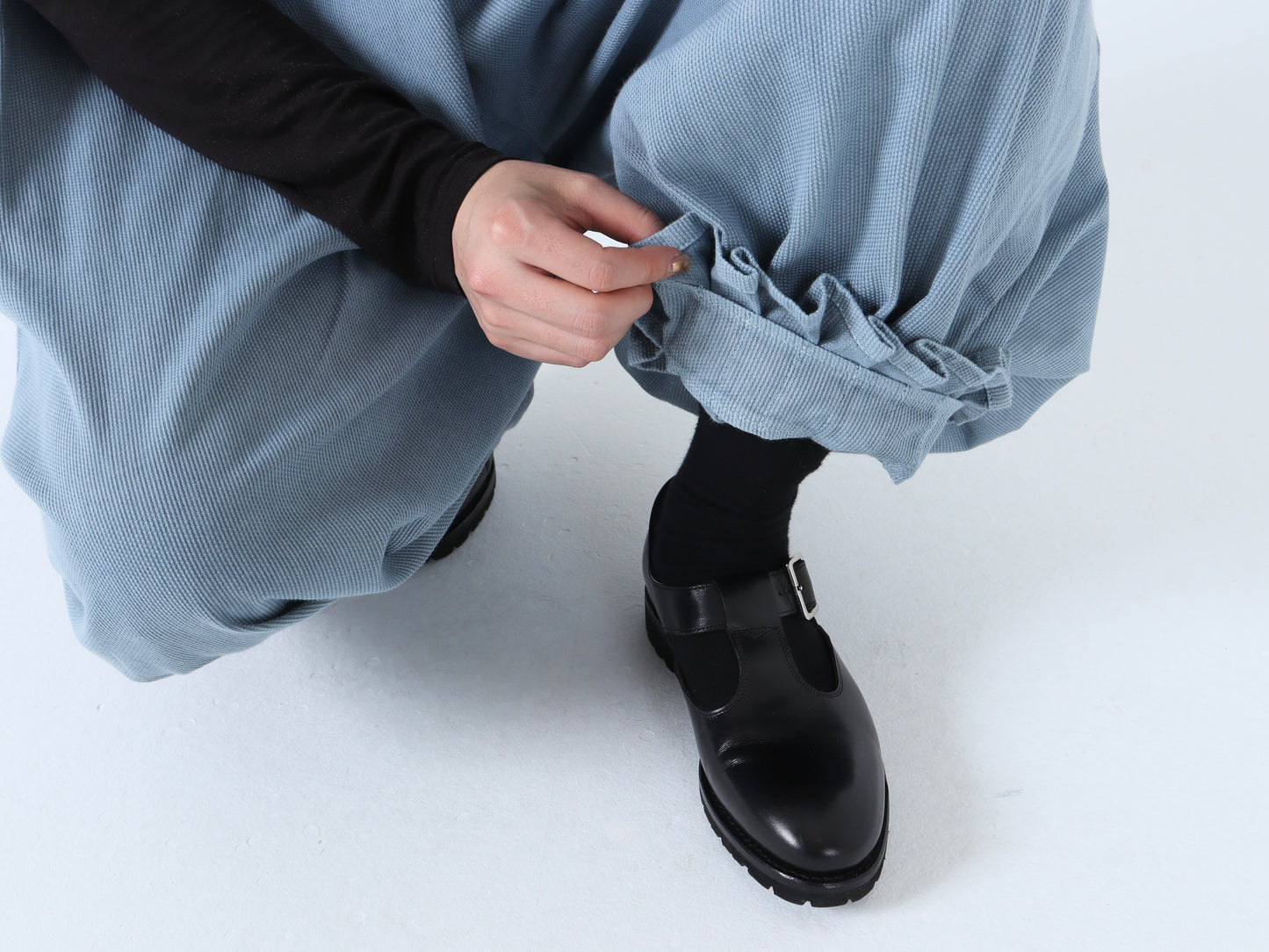 【NEW】綿刺し子 プリーツパンツ