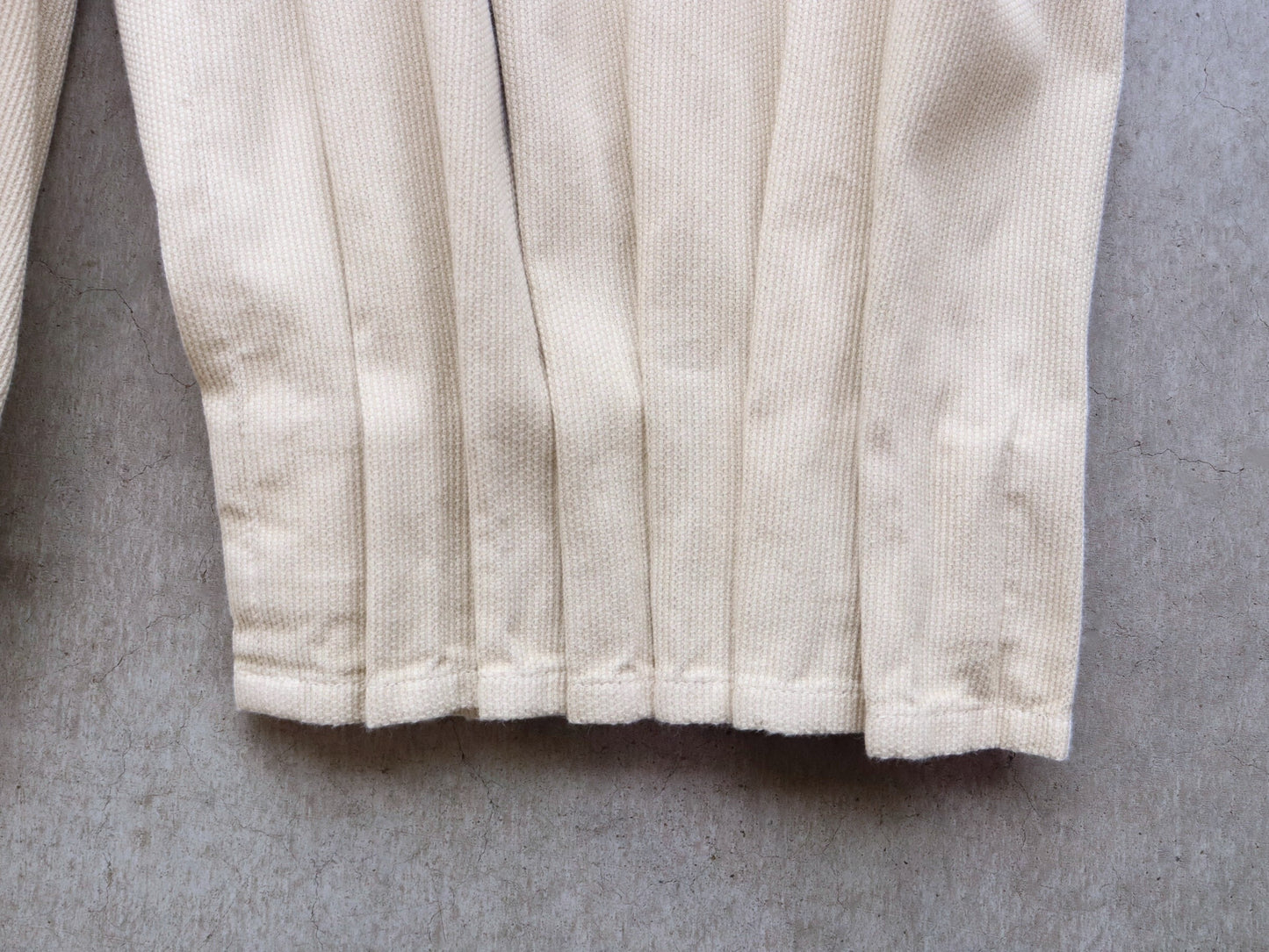 綿刺し子 プリーツパンツ