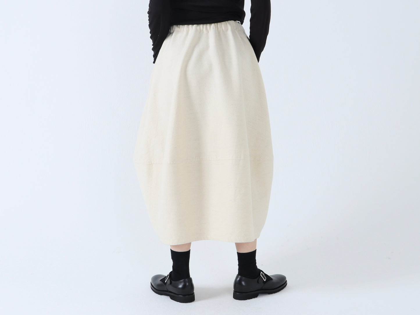 【NEW】綿ウール朱子織 バルーンスカート