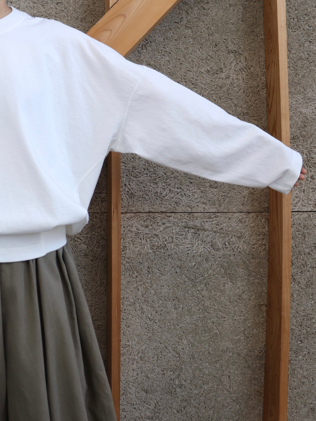 【NEW】綿カットソー サイドリブトレーナー