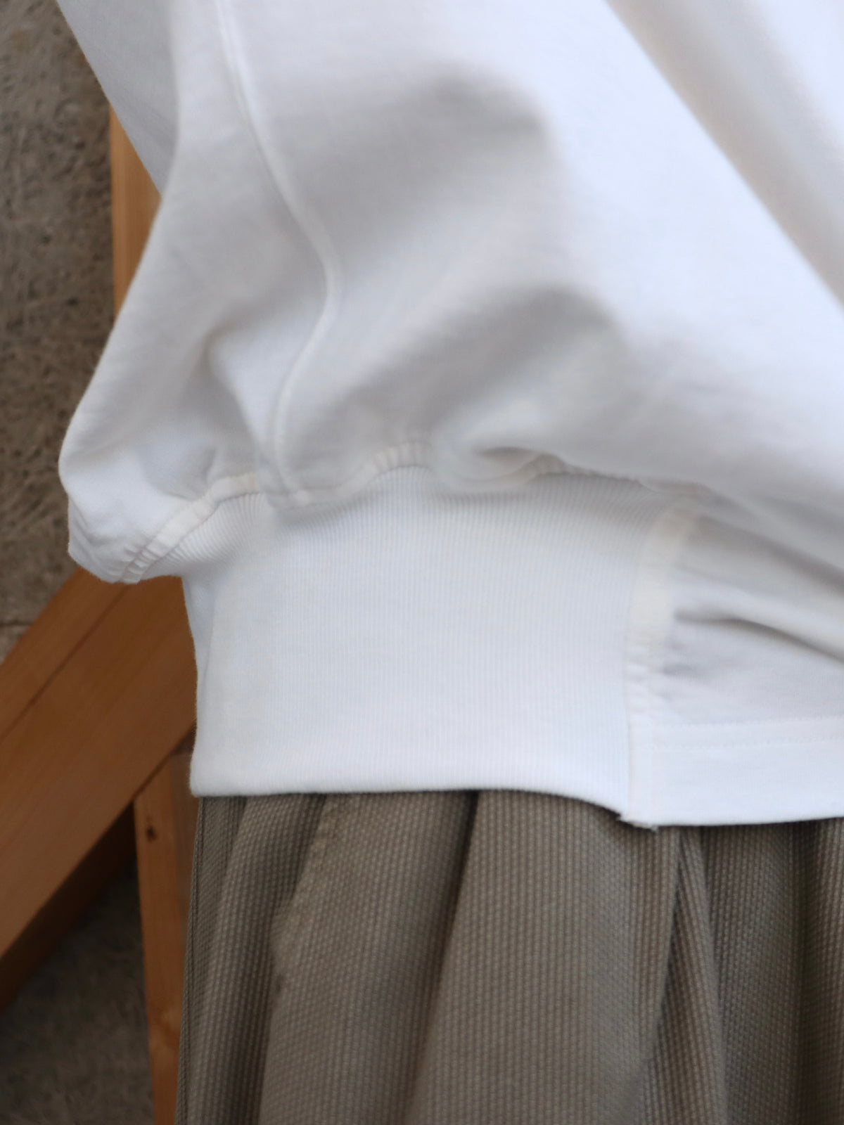 【NEW】綿カットソー サイドリブトレーナー