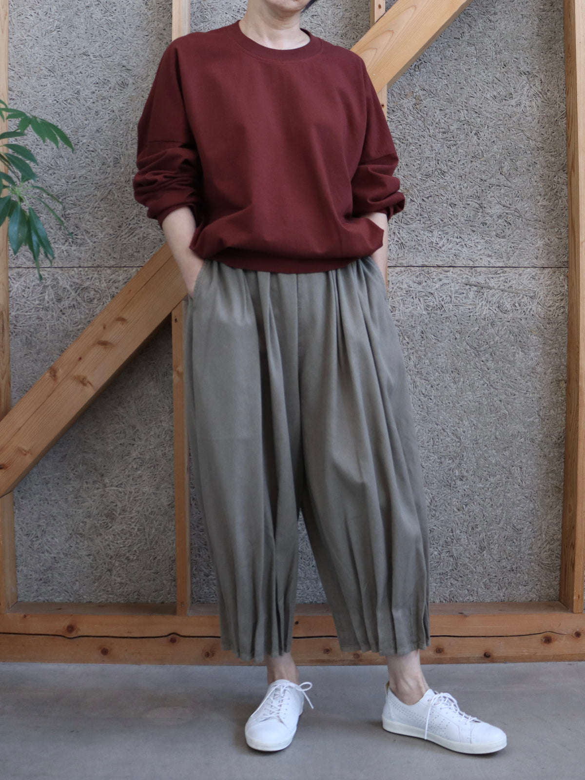 【NEW】綿カットソー サイドリブトレーナー