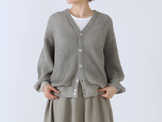 【再入荷】和紙×綿 片あぜカーディガン