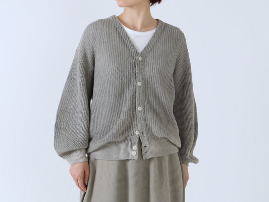 【再入荷】和紙×綿 片あぜカーディガン