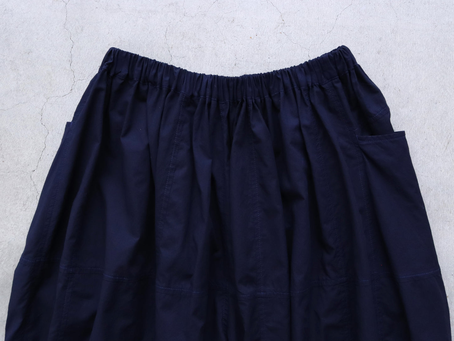 綿ローン塩縮加工 サイドポケットバルーンパンツ