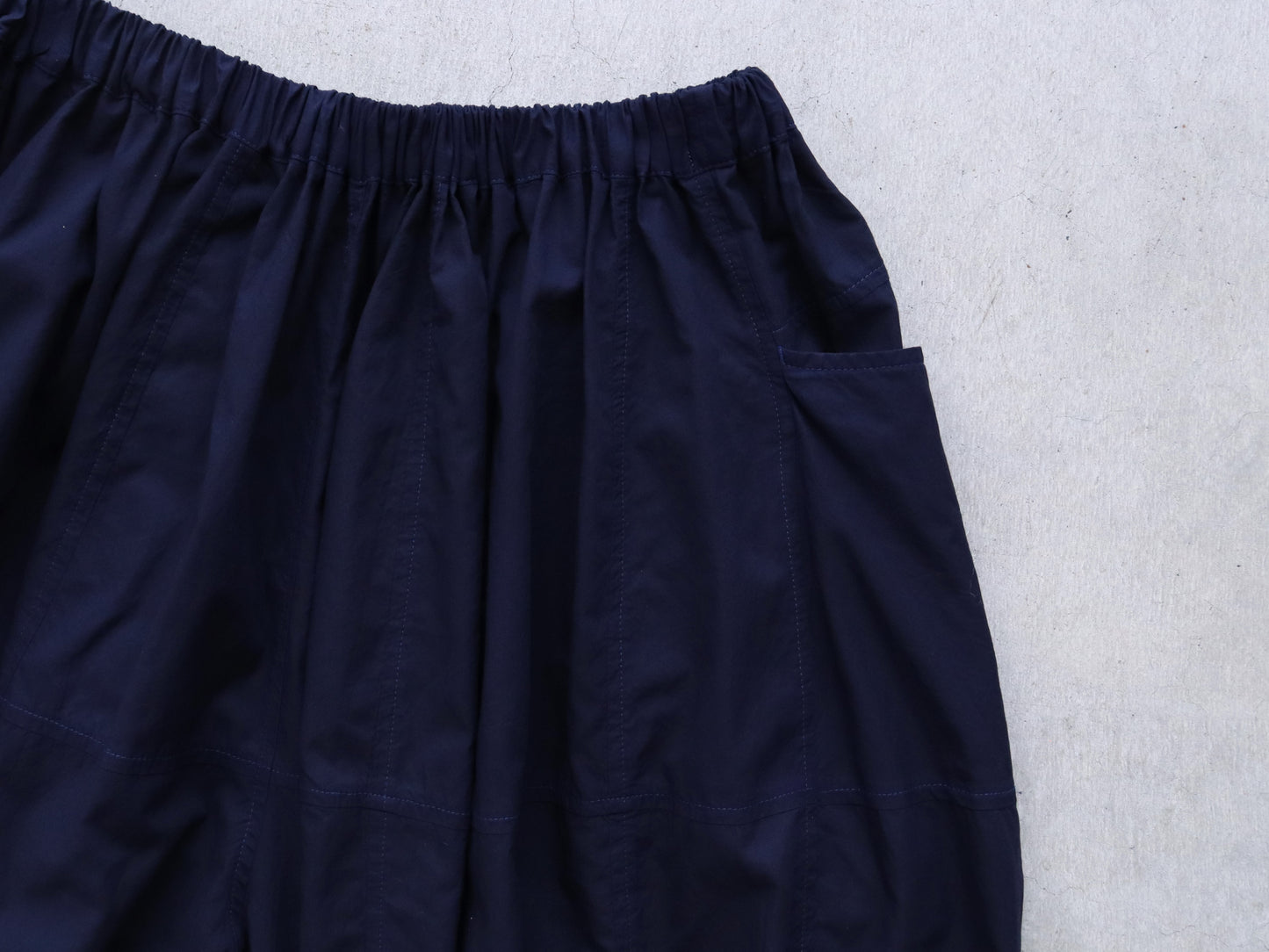 綿ローン塩縮加工 サイドポケットバルーンパンツ