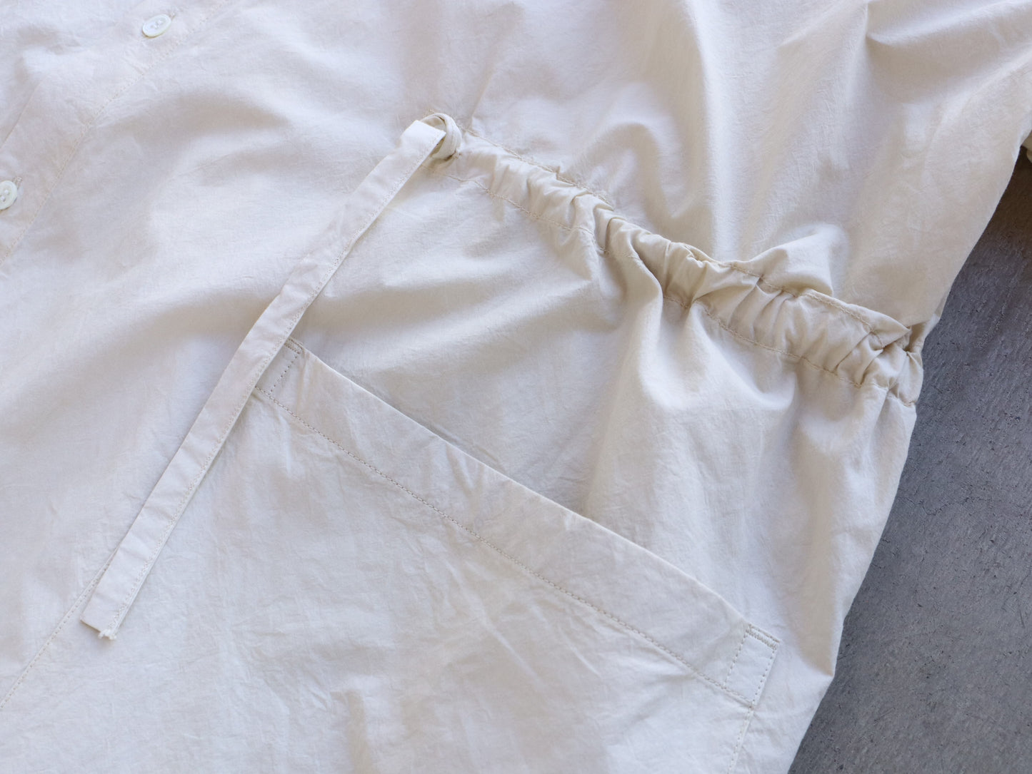 綿近江晒 ロングシャツワンピース