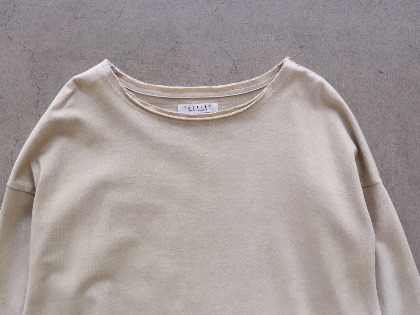 綿カットソー×綿40/2 ドッキングワンピース