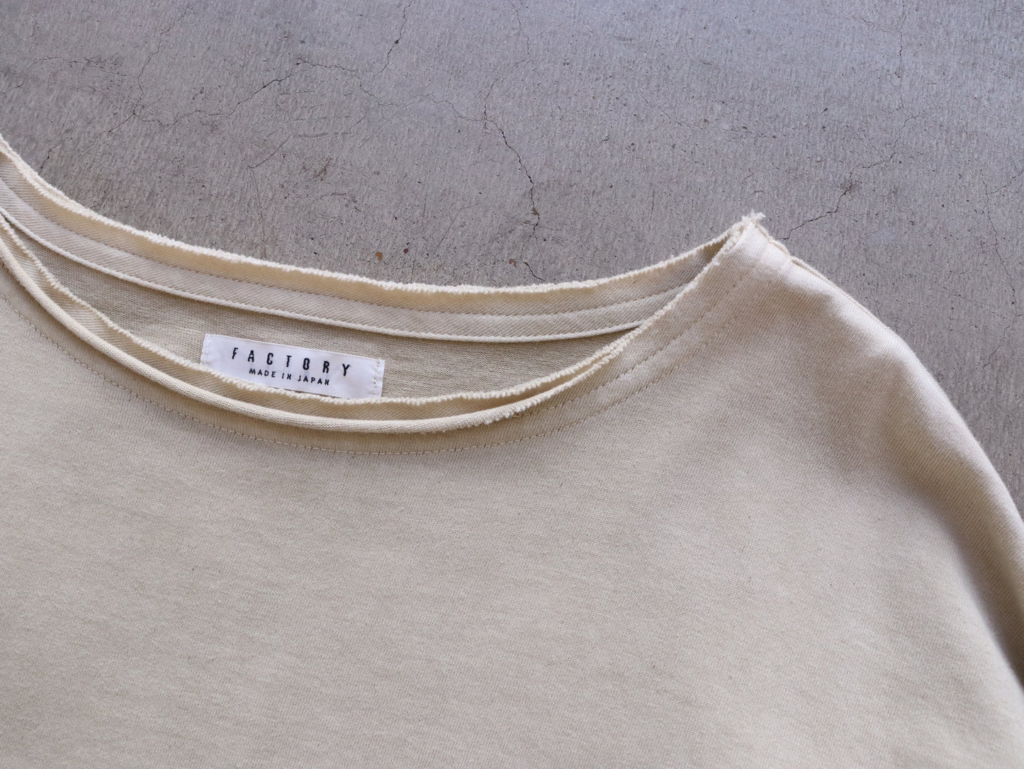 綿カットソー×綿40/2 ドッキングワンピース