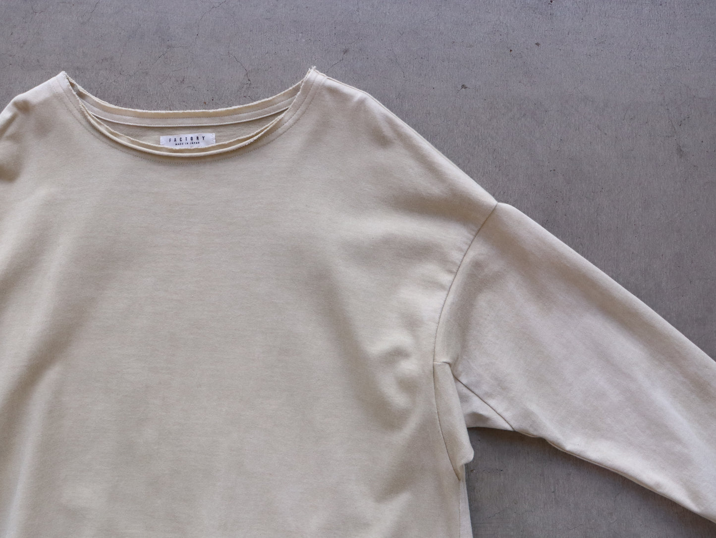 綿カットソー×綿40/2 ドッキングワンピース