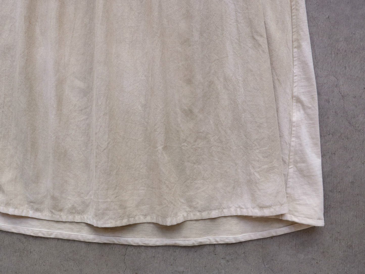 綿カットソー×綿40/2 ドッキングワンピース