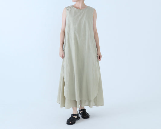 26 SS｜D-02｜綿ローン　レイヤードワンピース