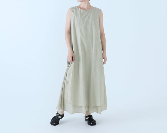 26 SS｜D-02｜綿ローン　レイヤードワンピース