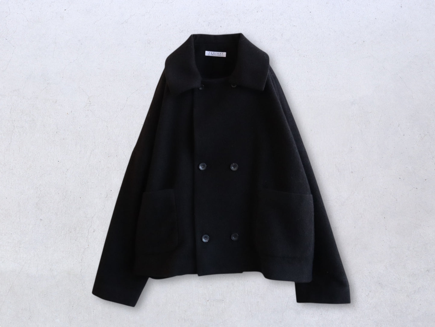 【NEW】ウールやぶれ織 ドルマンショートコート