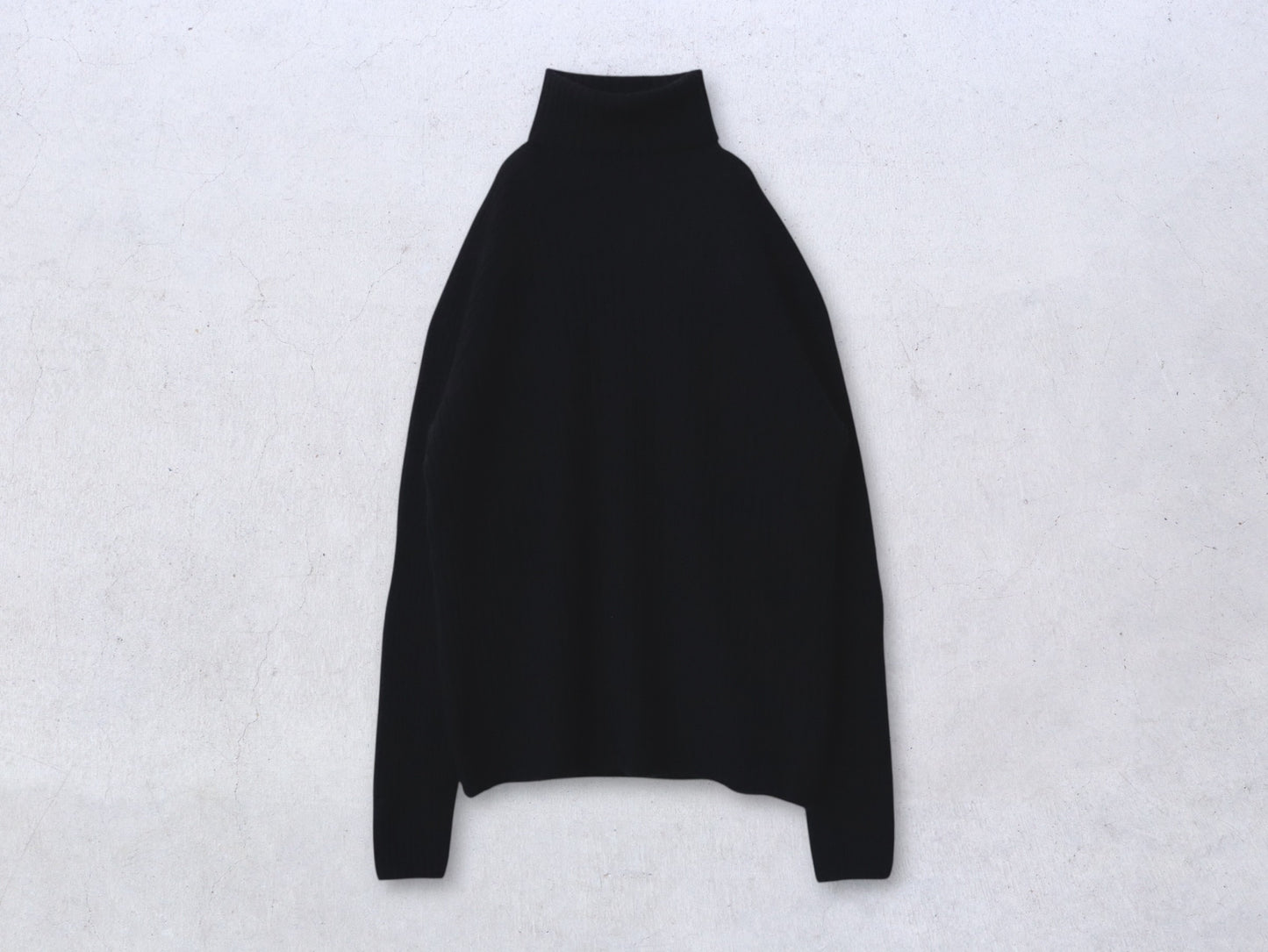 ベビーキャメル リブタートルネックセーター