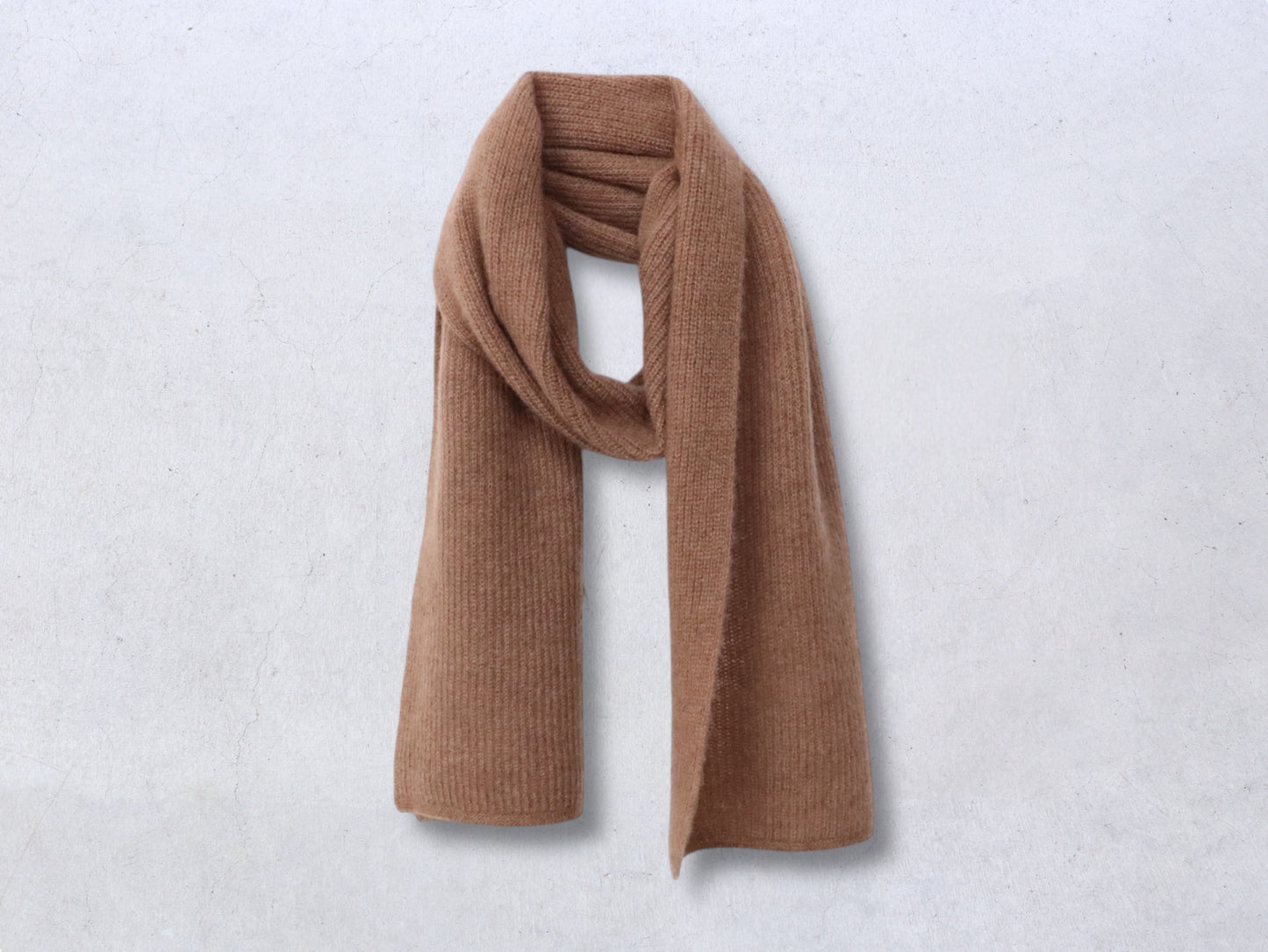 【NEW】ベビーキャメル 片あぜマフラー