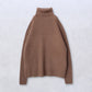 ベビーキャメル リブタートルネックセーター