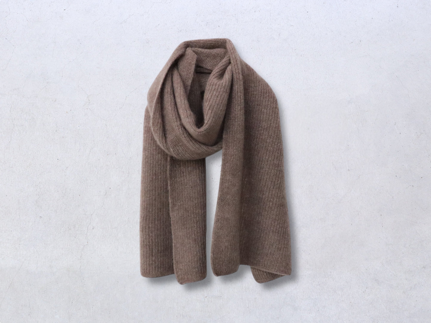 【NEW】ブラックカシミヤ 片あぜマフラー