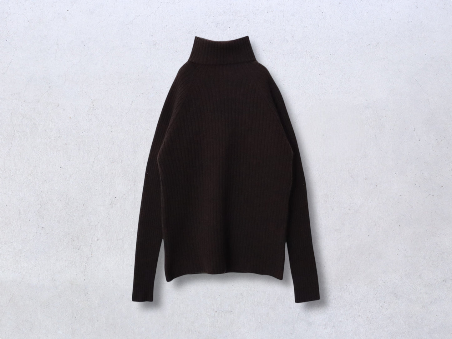 ヤク リブタートルネックセーター