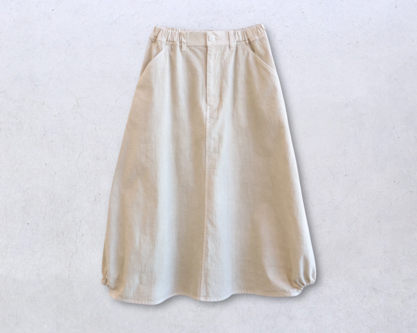 ジンバブエコットン ヘムゴムスカート