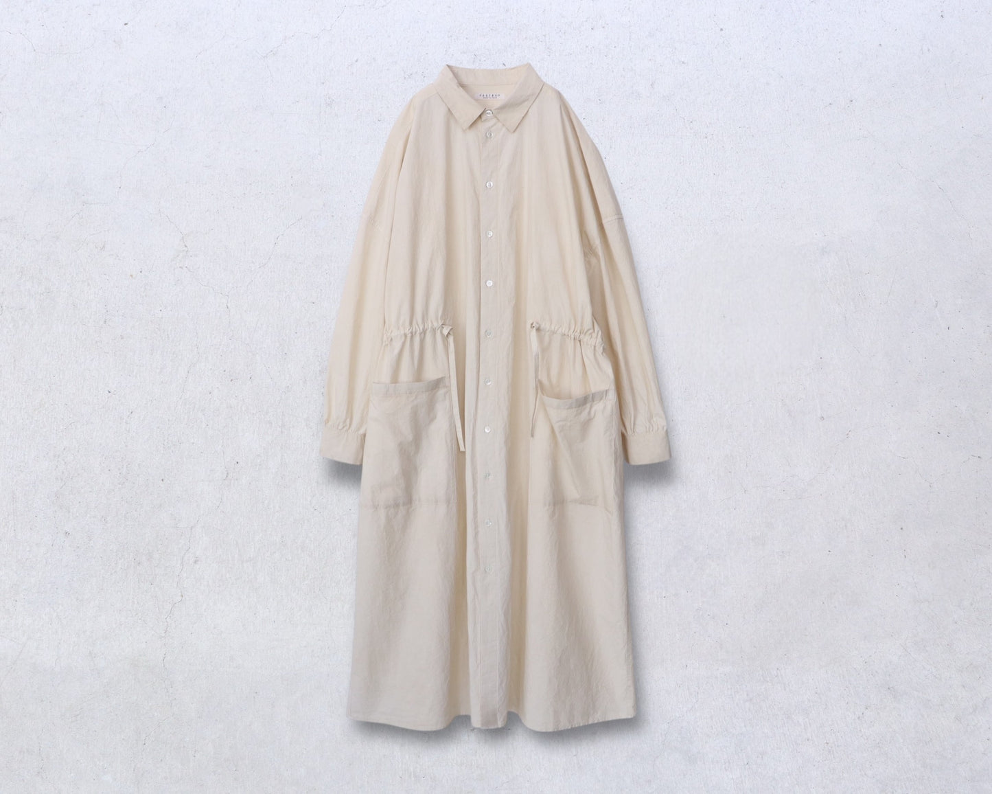 綿近江晒 ロングシャツワンピース