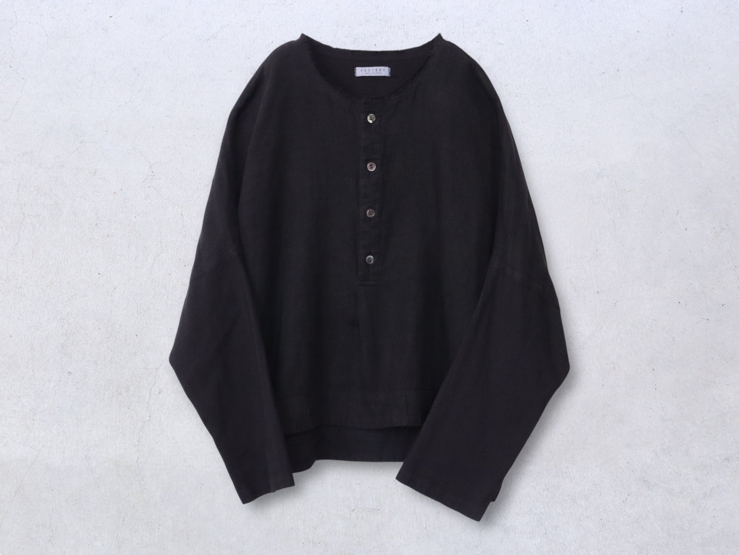 【NEW】綿麻Wガーゼ×綿麻 ドルマンブラウス