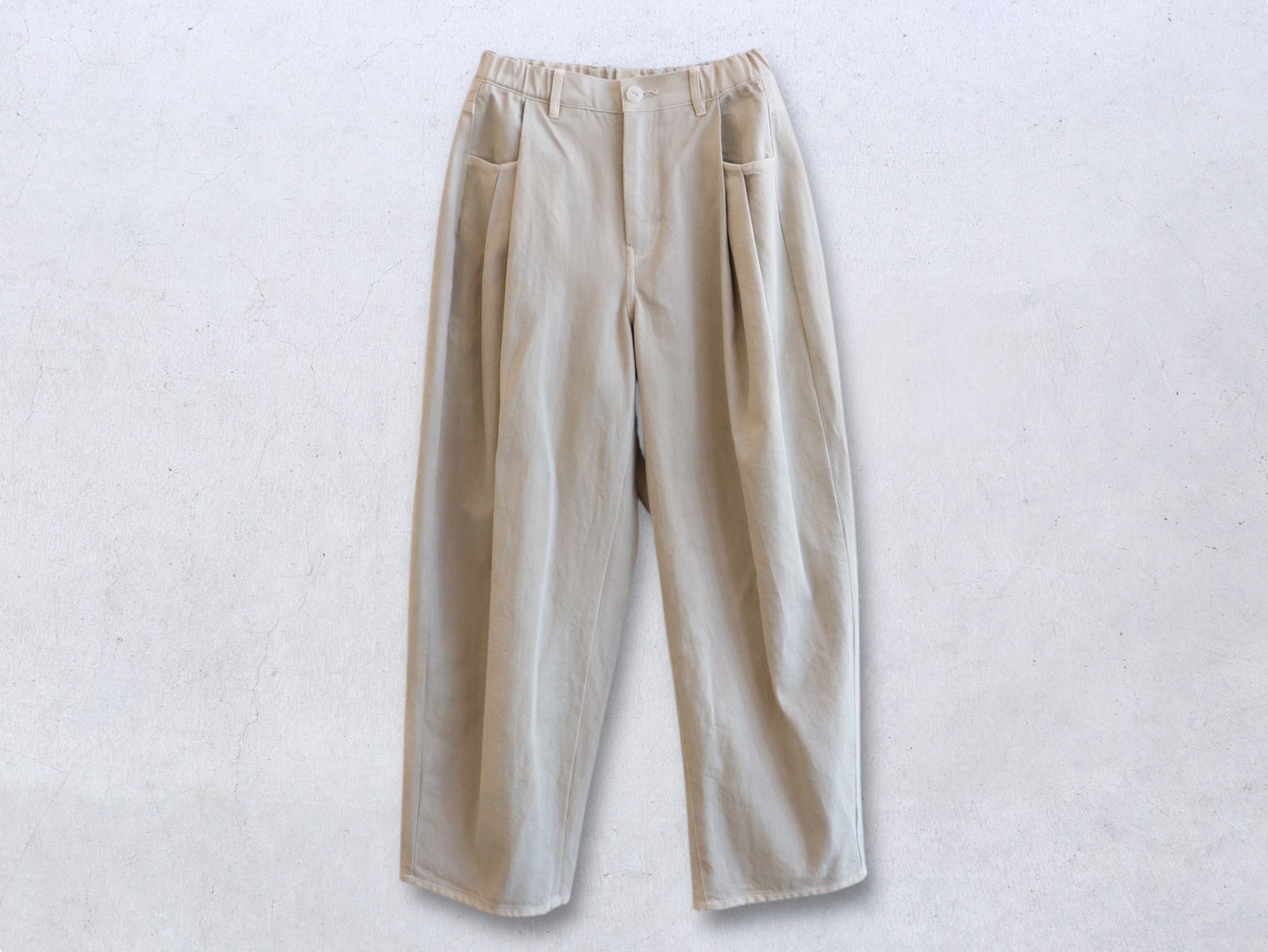 【NEW】綿デニム オーバータックパンツ