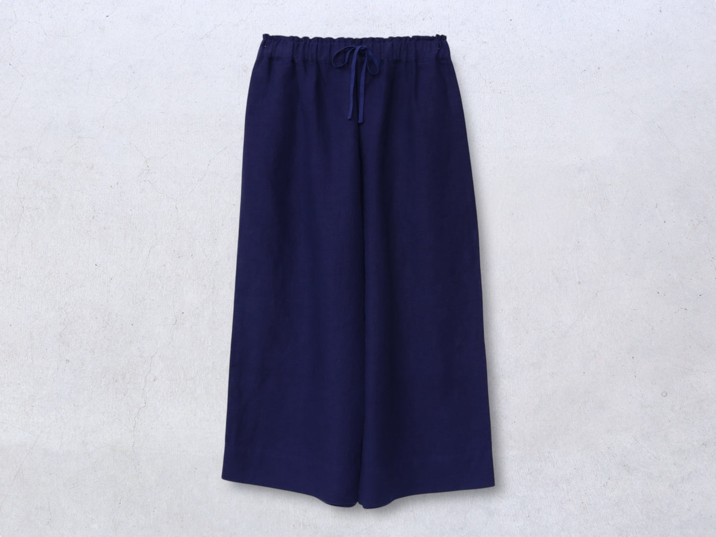 アイリッシュリネン ワイドゴムパンツ