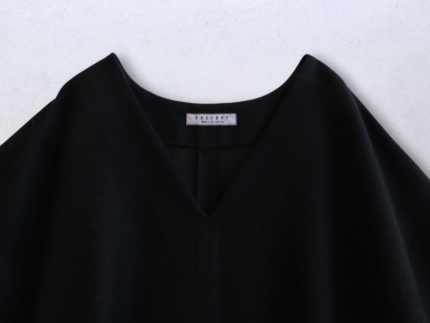 綿ウール朱子織 ポンチョワンピース