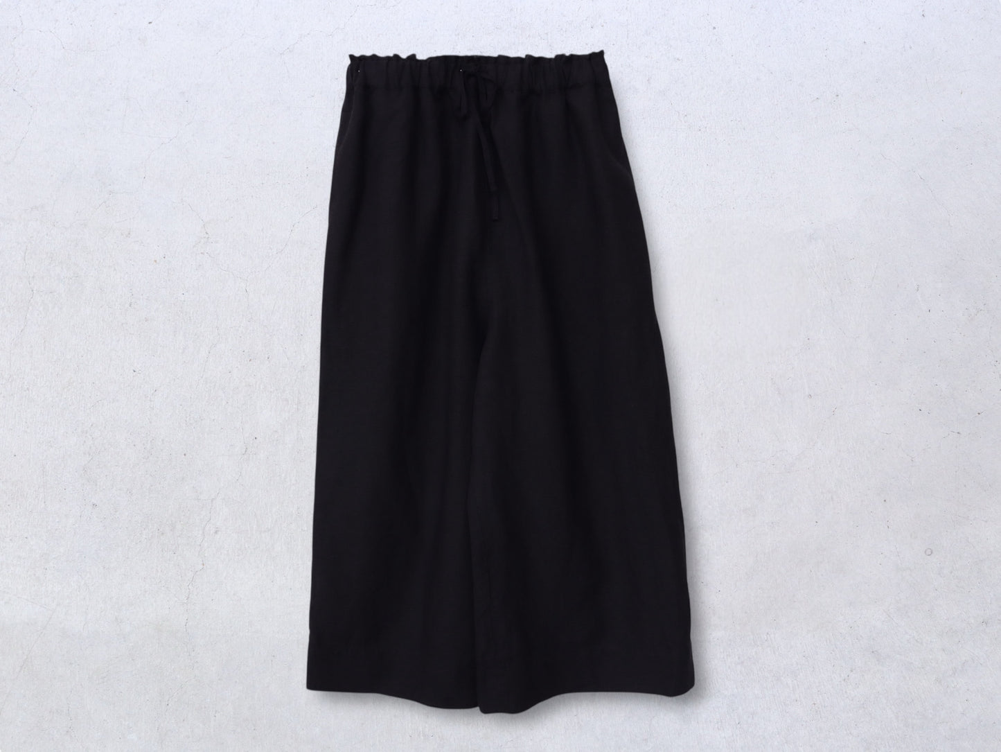 アイリッシュリネン ワイドゴムパンツ