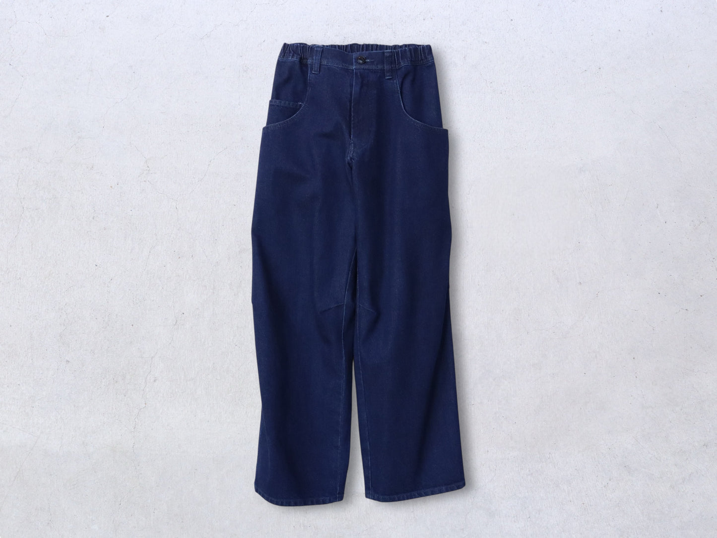 綿デニム(インディゴ) ロールアップパンツ