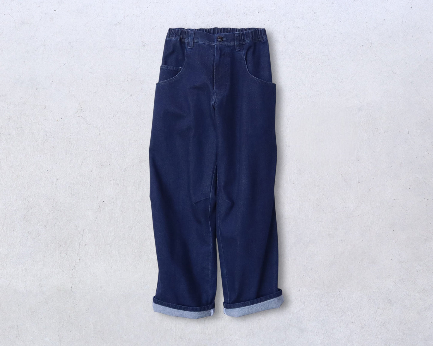 綿デニム(インディゴ) ロールアップパンツ