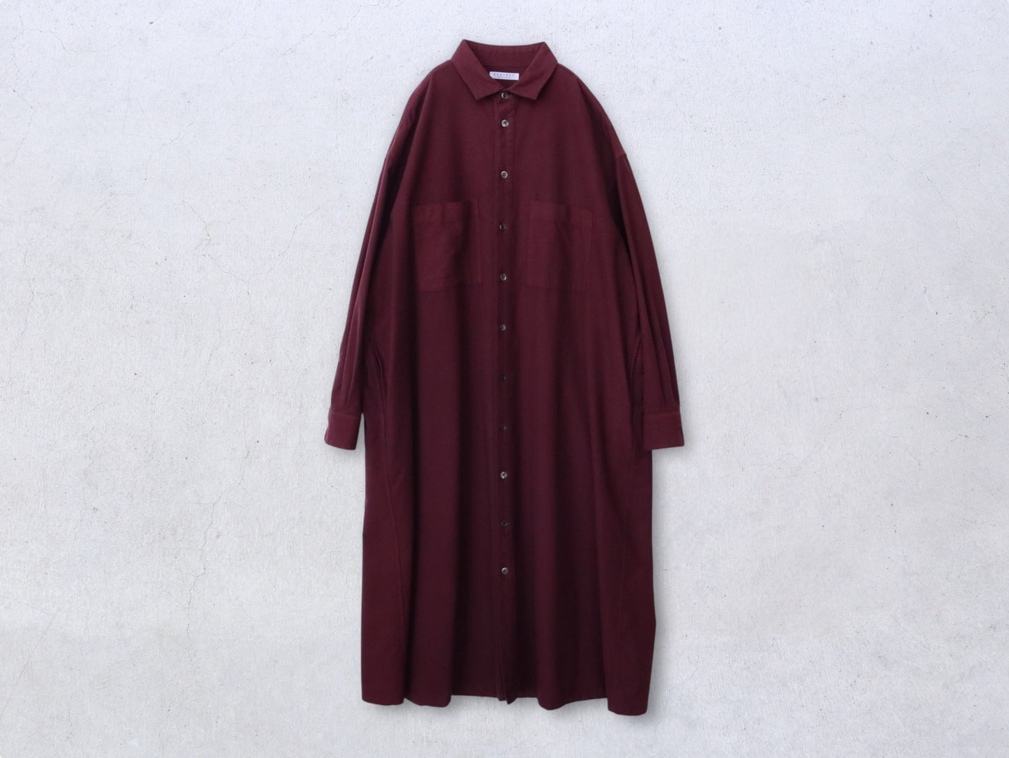 綿ネル ロングシャツワンピース