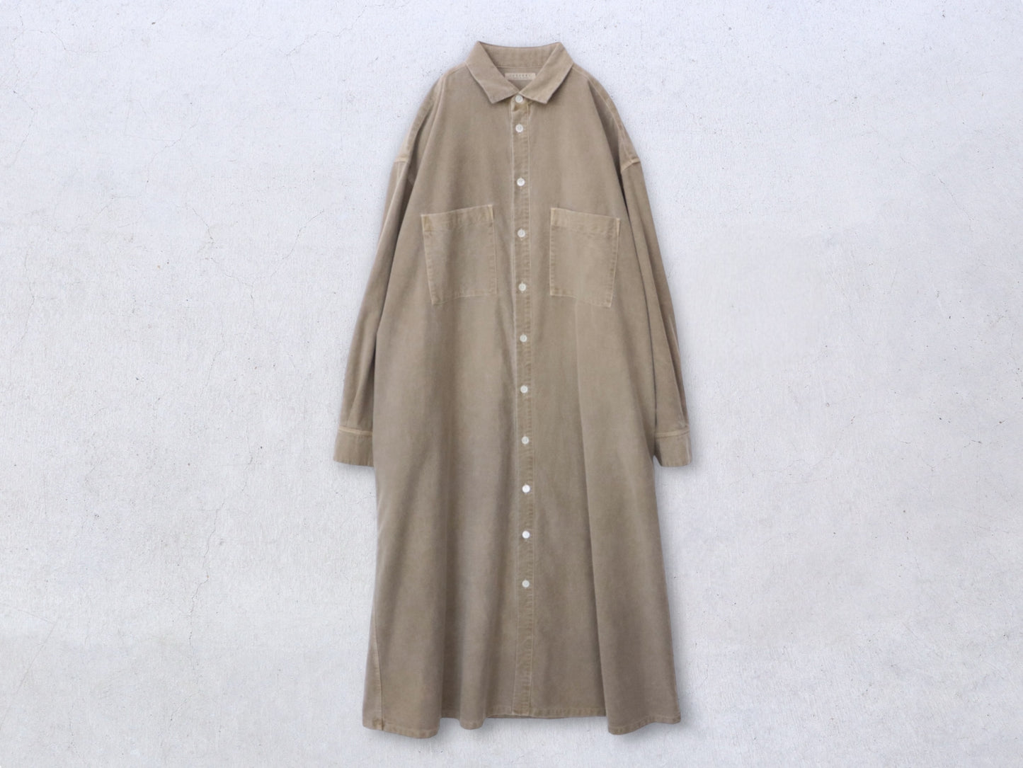 綿ネル ロングシャツワンピース