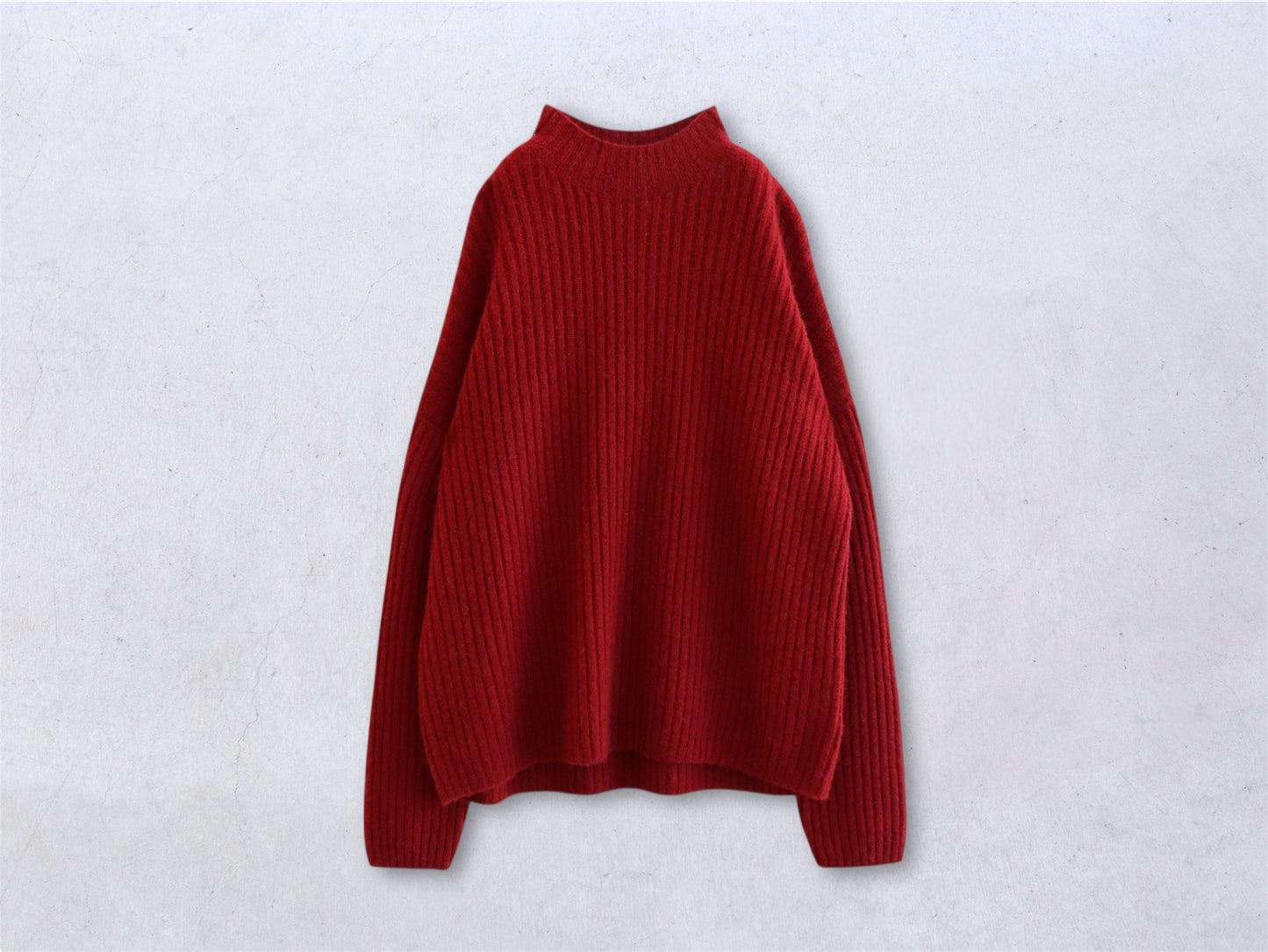 【NEW】ベビーキャメル リブハイネックセーター