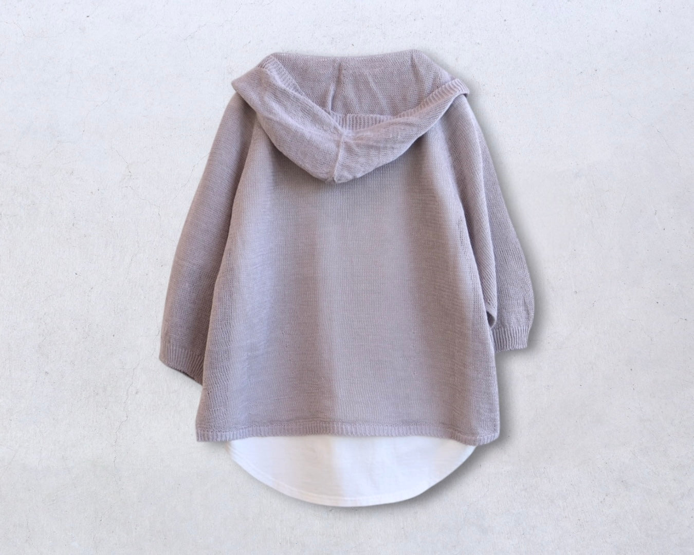 GIMAコットン  フード付きカーディガン
