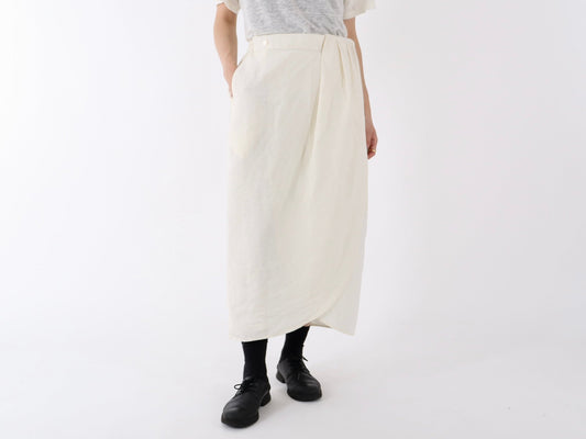 23SS｜S-01｜アイリッシュリネン ラップ Skirt