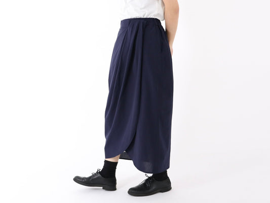 23SS｜S-02｜綿 強撚近江晒 ラップ Skirt