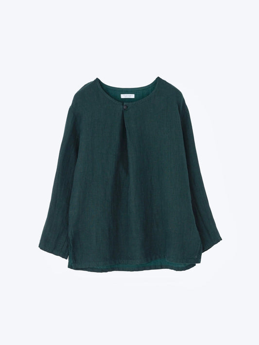 23AW｜B-06｜綿麻Wガーゼ フロントタック Blouse〈COZY〉