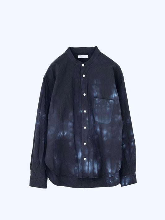 23AW｜B-08｜綿 近江晒 スタンドカラー Shirt〈UNIQUE〉