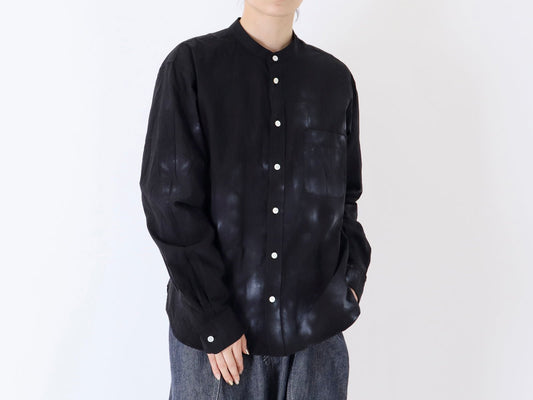 23AW｜B-08｜綿 近江晒 スタンドカラー Shirt〈UNIQUE〉