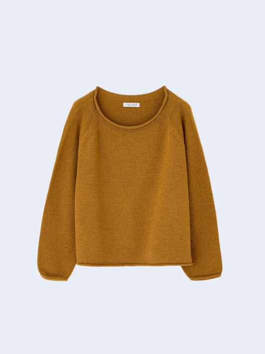 23AW｜K-12｜ベビーキャメル ロールネック Sweater〈COZY〉